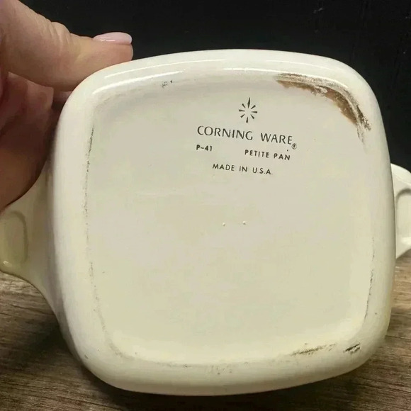 Vintage Corning Ware petite pans. Made in USA. Set of 2. Blue flowers - Picture 4 of 7